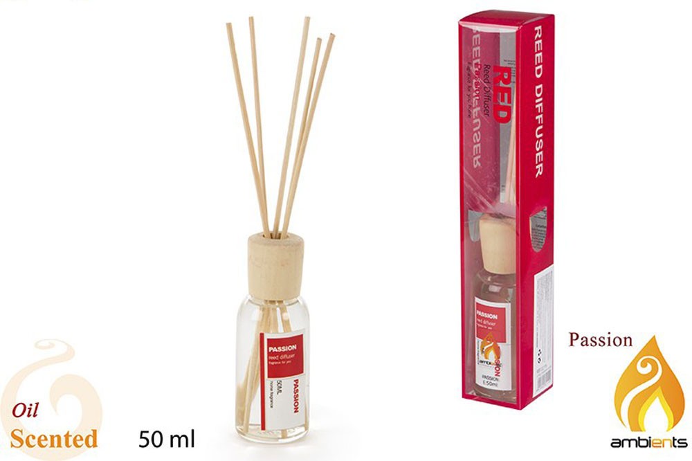 Difusor de aroma en bote de cristal - Modelo pasión (50 ml)