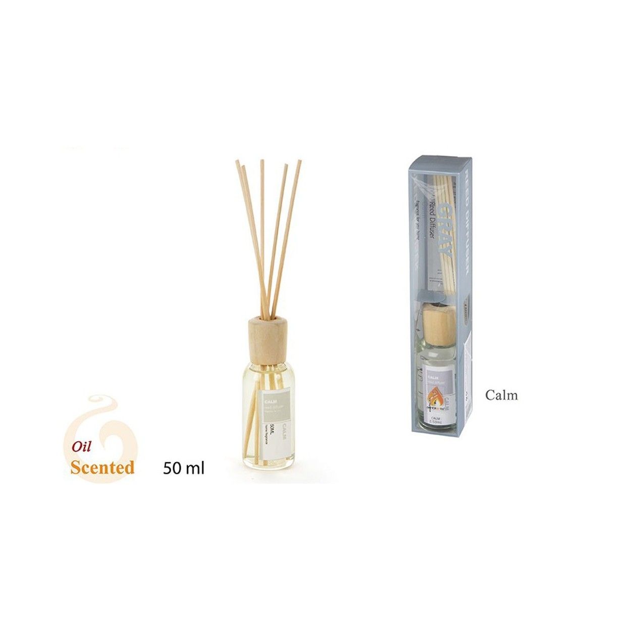 Difusor de aroma en bote de cristal - Modelo calm (50 ml)