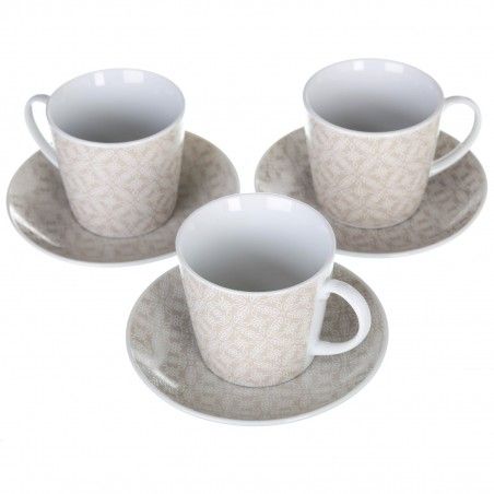 Set cuatro tazas y platos de té - Modelo floral