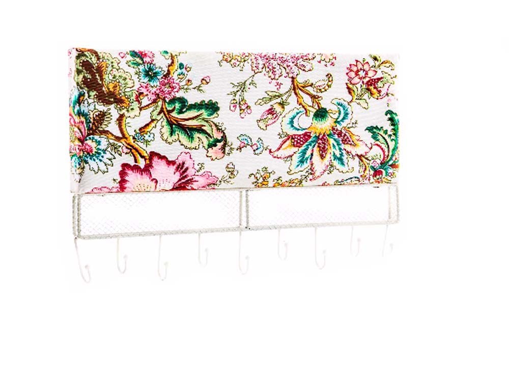 Joyero de pared de metal (40x26x6 cm)