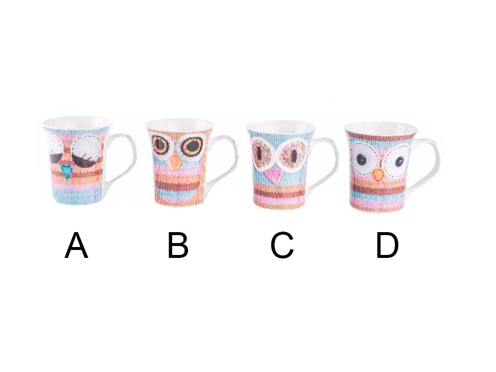 Taza "mug" de porcelana - Modelo búho (350 cc)