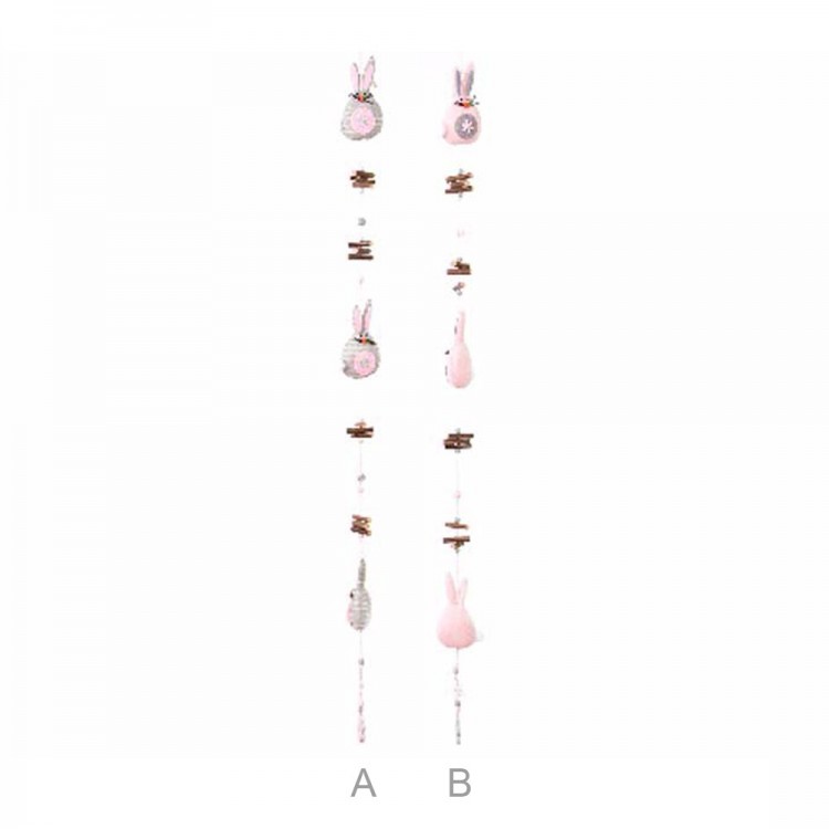 Decoración para Colgar de Tela modelo Conejitos (108 cm)