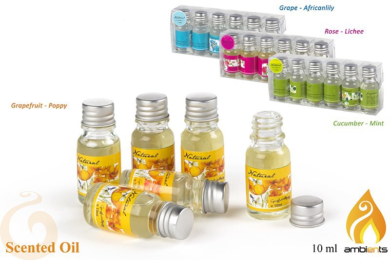 Pack 6 botellas aceite perfumado (10 ml)