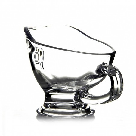 Salsera con asa en cristal transparente (19,20x9,20x10,50)