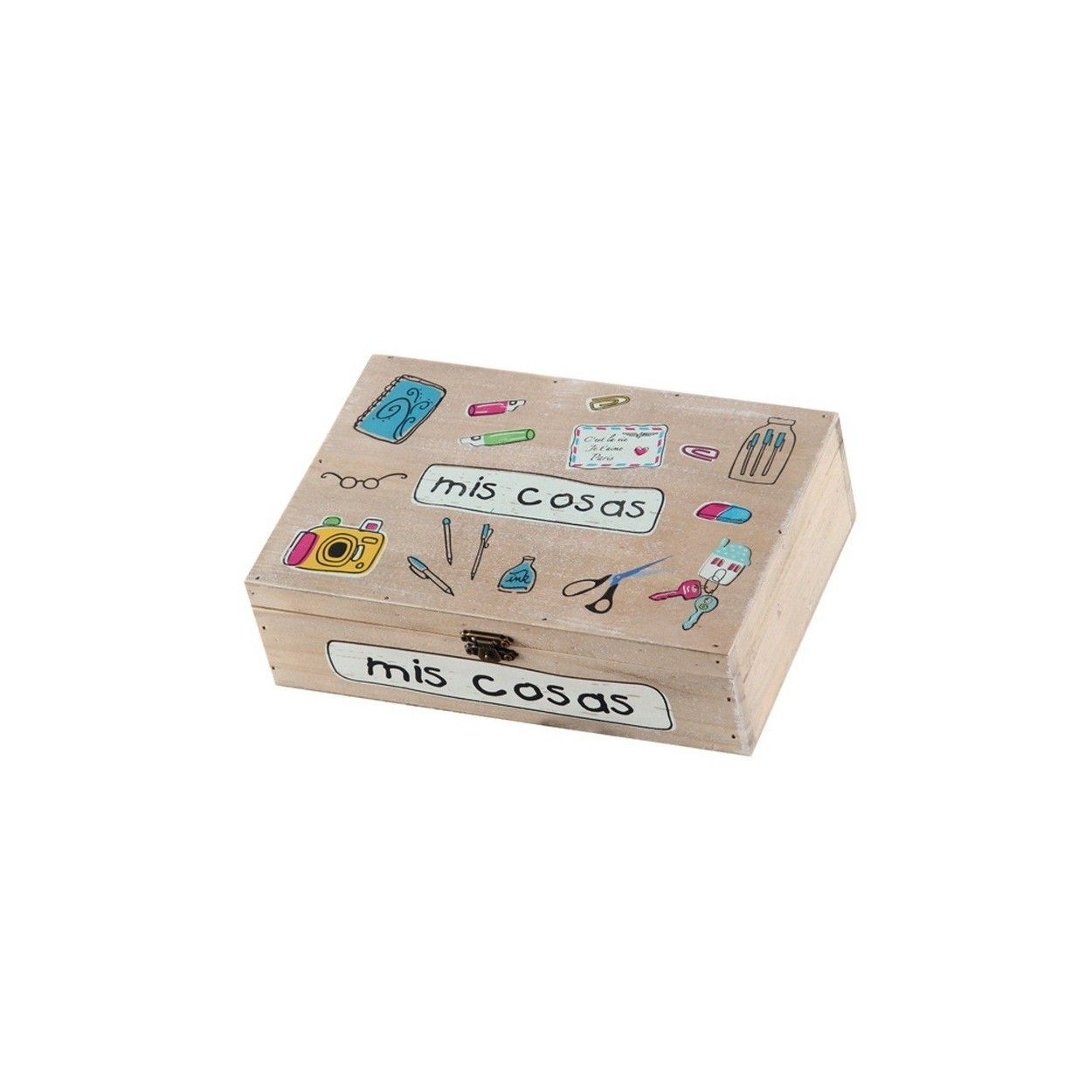 Caja rectangular de pino (16x24x7)