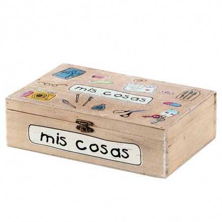 Caja rectangular de pino (16x24x7)