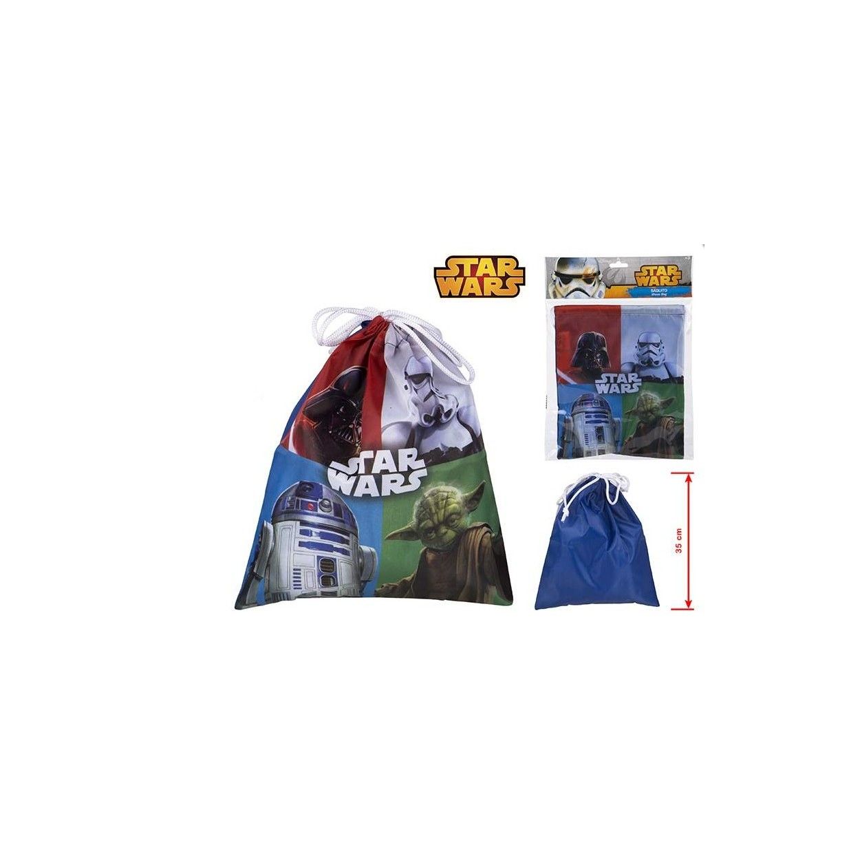Mochila saco infantil Star Wars (35x25x1 cm)