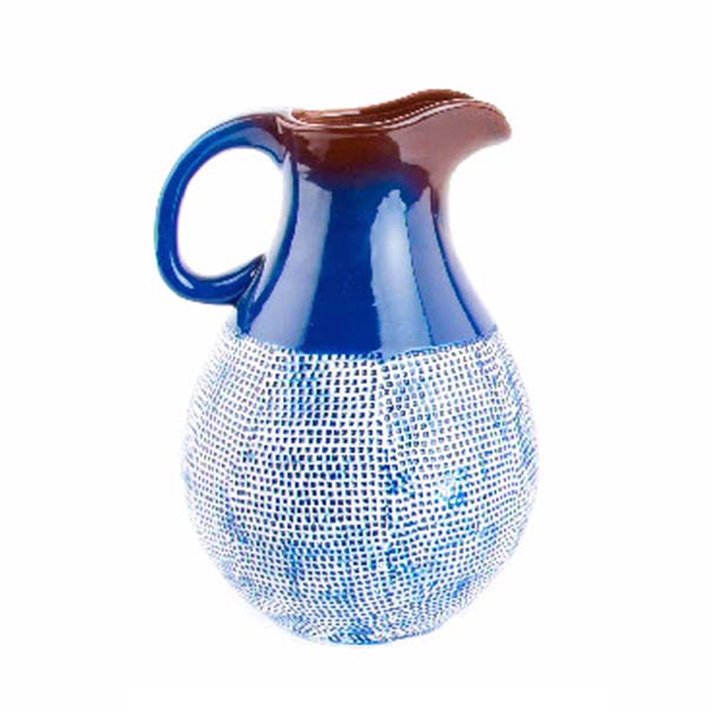 Jarrón de Cerámica Azul (22,5x21,3x30.8 cm)