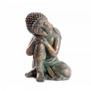 Figura Buda Fibra Vidrio Dorado (27x27x40 cm)