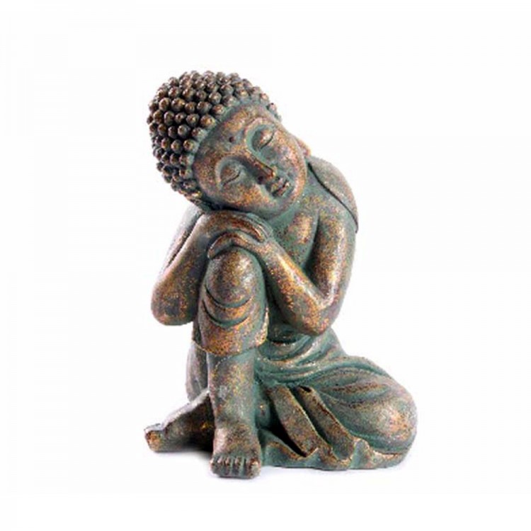 Figura Buda Fibra Vidrio Dorado (27x27x40 cm)