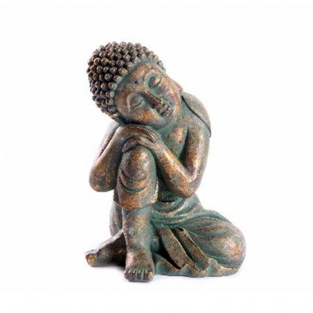 Figura Buda Fibra Vidrio Dorado (27x27x40 cm)