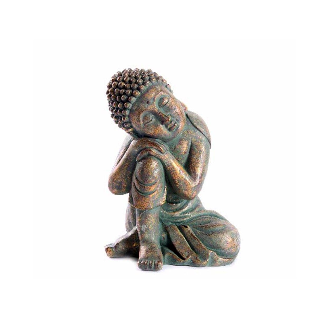 Figura Buda Fibra Vidrio Dorado (27x27x40 cm)