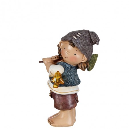 Figure of child multicolored resin (16x10x26.5 cm)