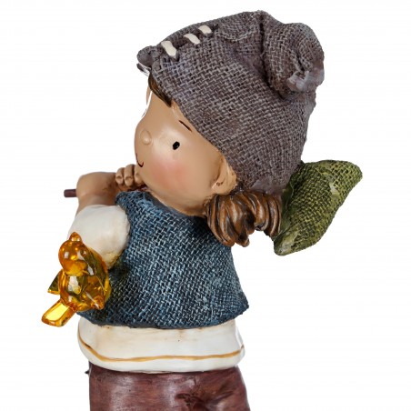 Figure of child multicolored resin (16x10x26.5 cm)