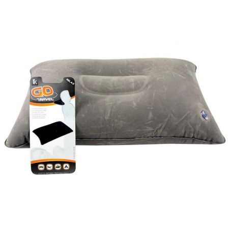 Travel pillow had been swollen (40x25x14 cm) gray