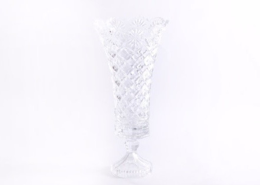 Vaso in vetro a forma di coppa (16x33 cm)