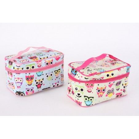 Bag with zipper PVC - Model owls (20x12x13 cm)