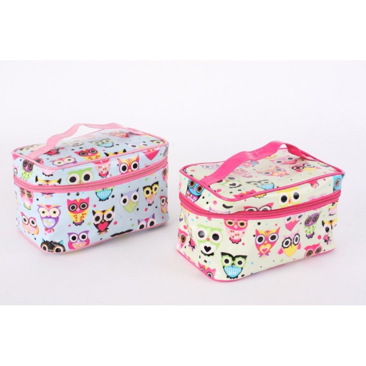Bag with zipper PVC - Model owls (20x12x13 cm)