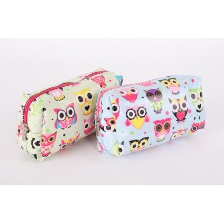 Bag with zipper PVC - Model owls (16x5x8 cm)