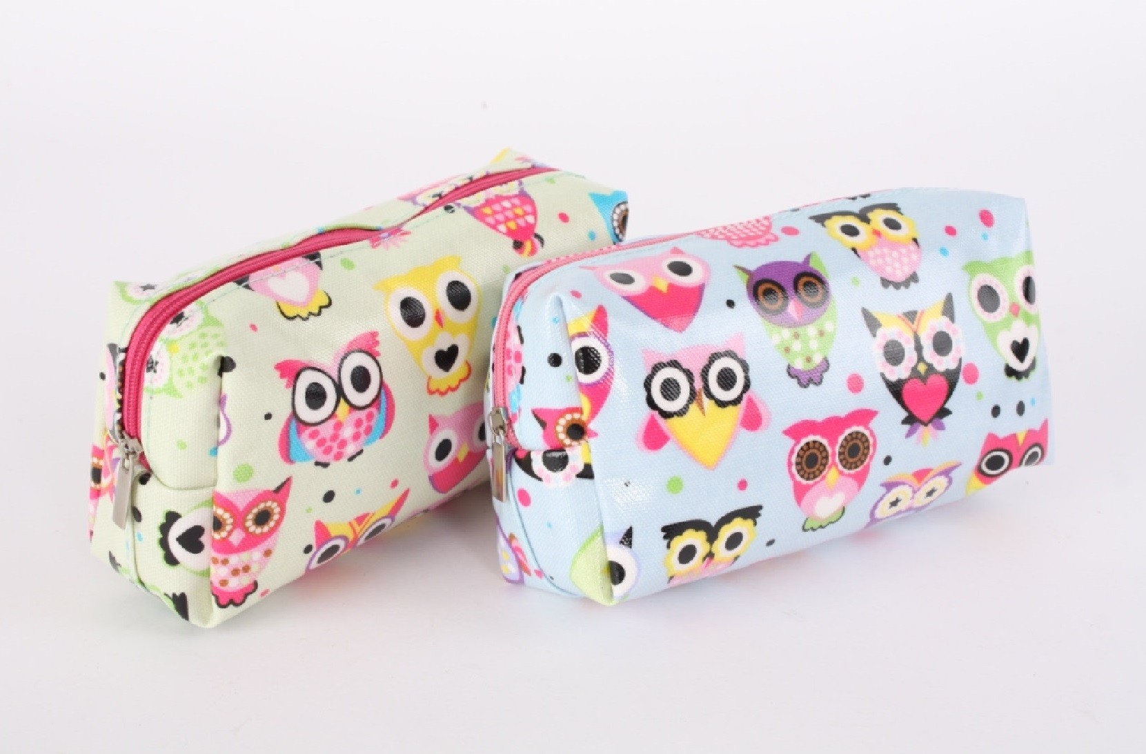 Bag with zipper PVC - Model owls (16x5x8 cm)