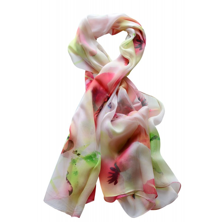 PAÑUELO DE SEDA 100% NATURAL DISEÑO VIWIN & SILK, 175X100 CM, NEW 2016