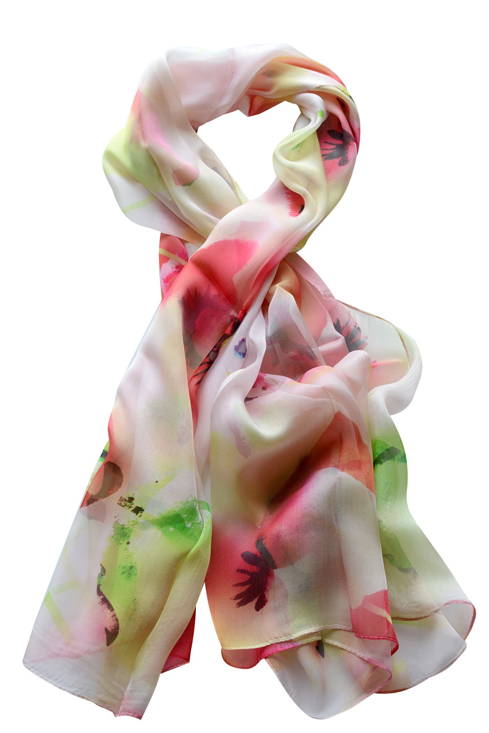 SILK HANDKERCHIEF 100% NATURAL DESIGN VIWIN & SILK, 175X100 CM, NEW 2016