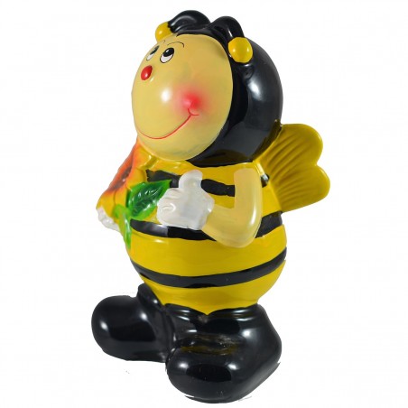 Tirelire en forme de cochon d'abeilles en céramique (16 x10x9 cm)