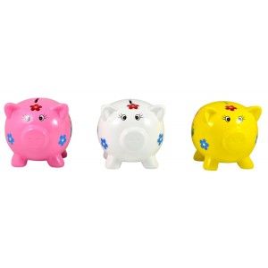 Tirelire en céramique - Modèle d'un porc (12.5x12.5x15 coe