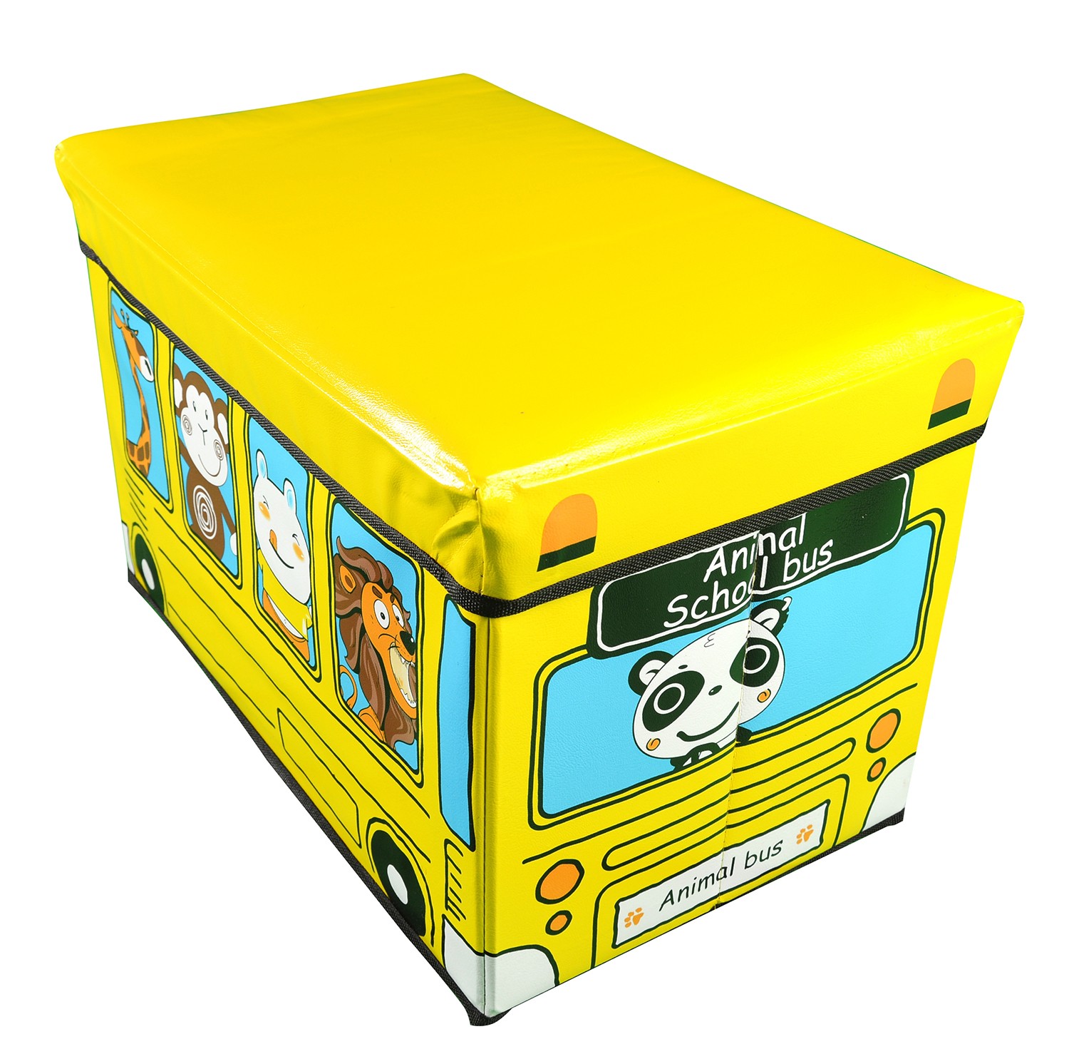 Puff - chest folding child - Model bus yellow (40x25x25 cm)