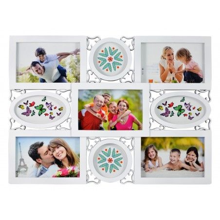 Cadre multifotos PVC - Couleur blanche (43x31.5 cm)