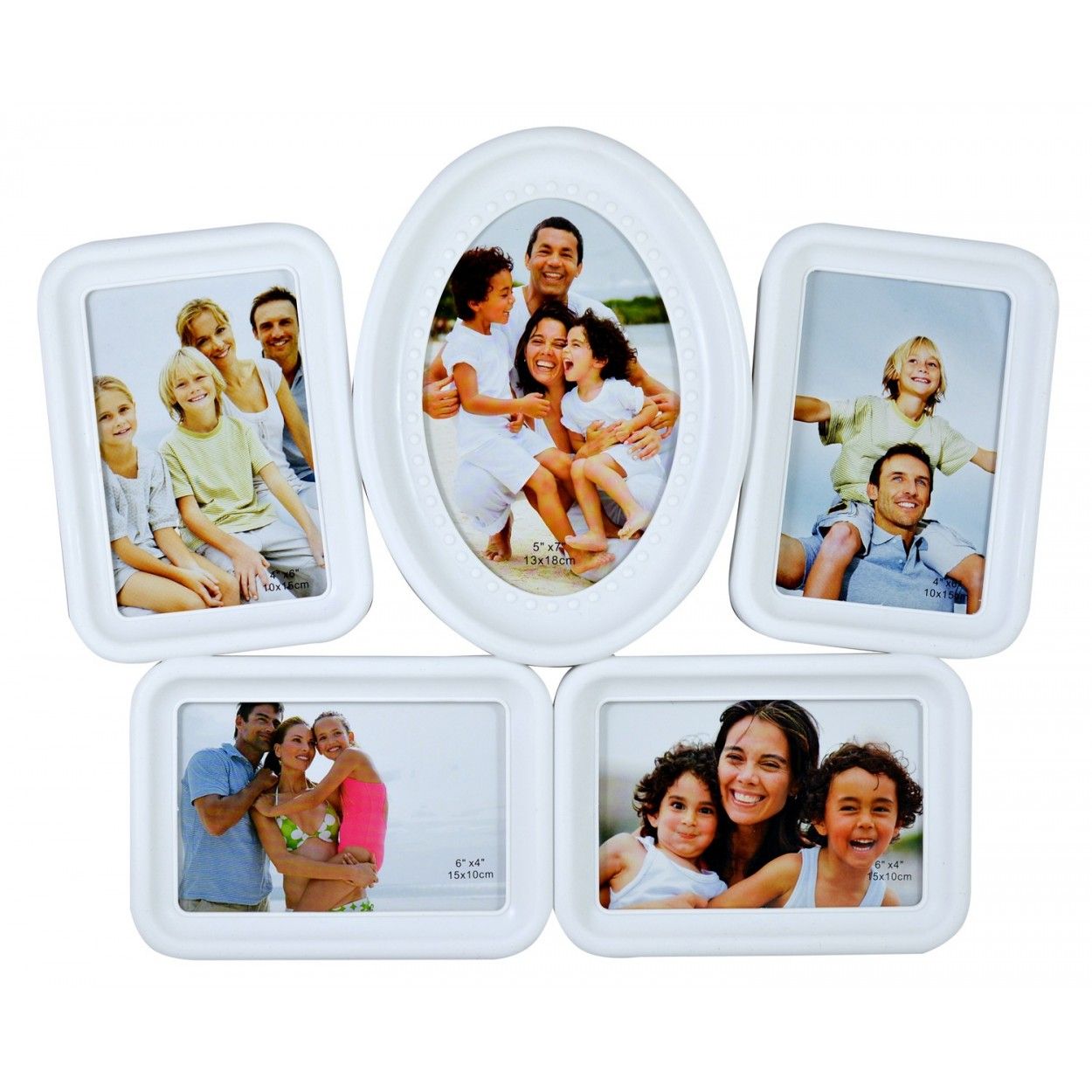 Cadre multifotos PVC - Couleur blanche (44x35.5 cm)