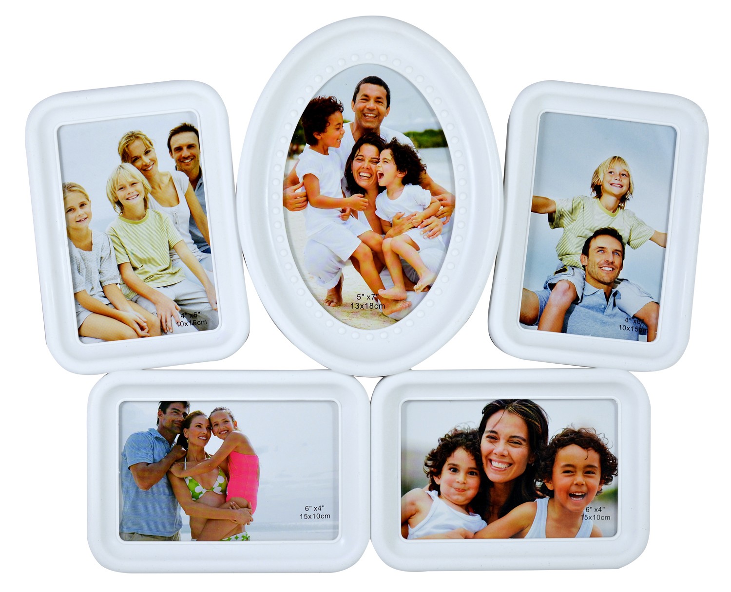 Cadre multifotos PVC - Couleur blanche (44x35.5 cm)