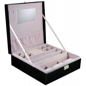 Joyero Negro (26x9x26.5 cm) Poliuretano