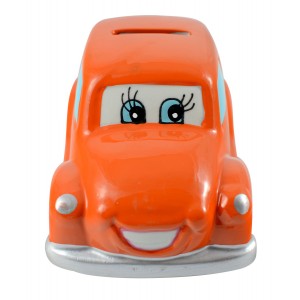 Piggy bank children ceramic - Model car (7.5x7.5x13cm)