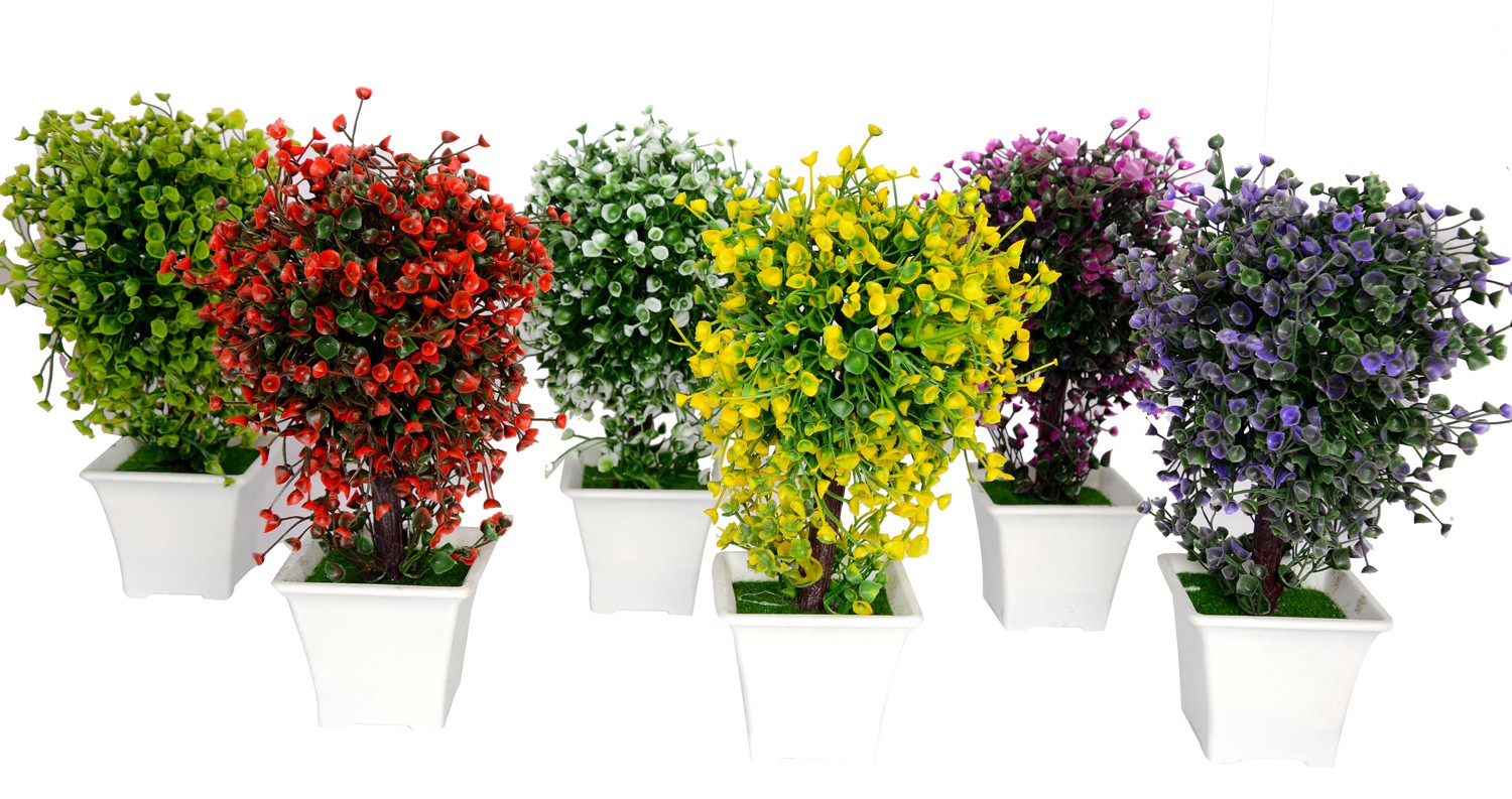Plantes artificielles avec pot (23x14 cm)
