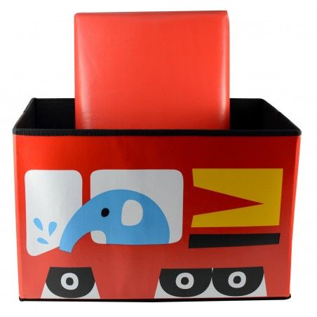 Puff-chest folding child - Model red bus (48x31x31 cm)