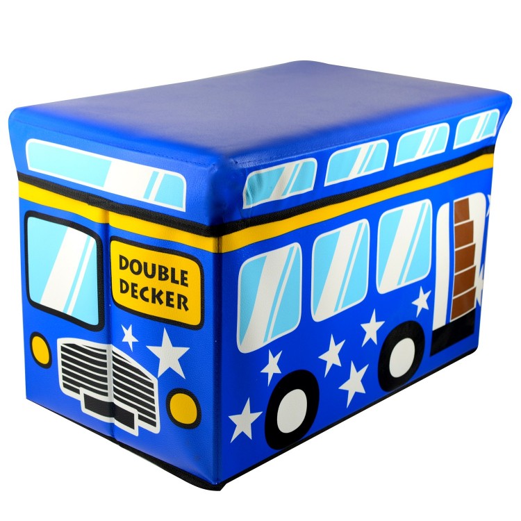 Puff-chest folding child - Model blue bus (48x31x31 cm)