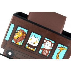 Puff-chest folding child - Model bus brown (40x25x25 cm)