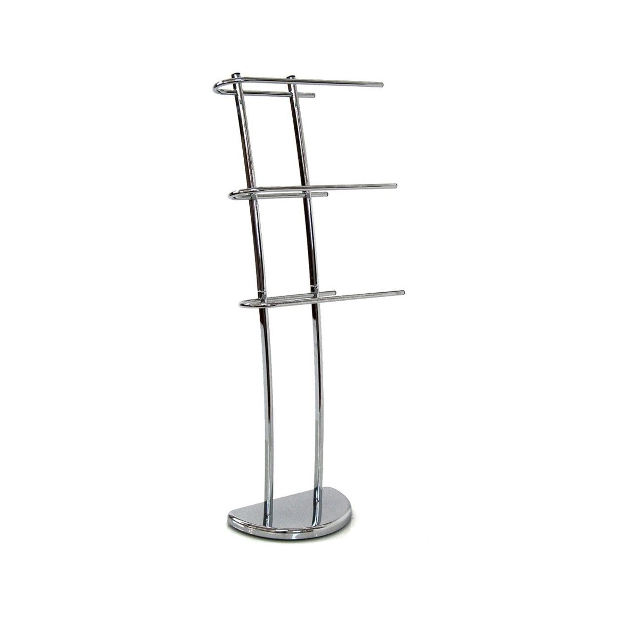 Porte-serviettes avec trois bras de fer chromé (39x18x105 cm)