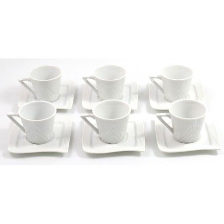 Coffee set 6 cups and 6 dishes 100cc Ceramic