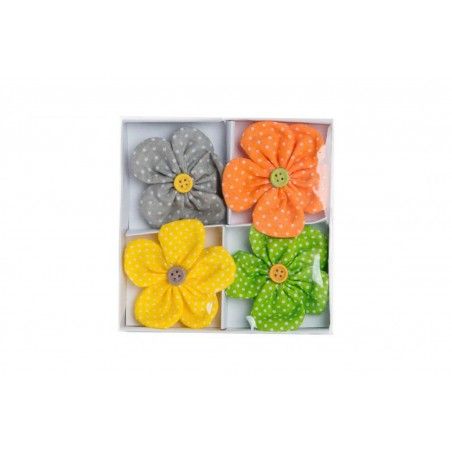 Claws of wood and fabric - Model flower (6 cm). Set of 4 tweezers