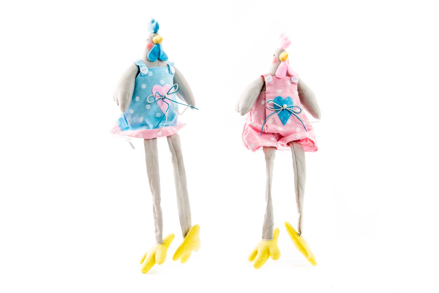 Figura de tela - Modelo gallo sentado (13x8x34 cm)