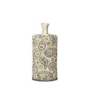 Vase Amoeba Ceramic (17.5x8x38 cm) Blue and Cream