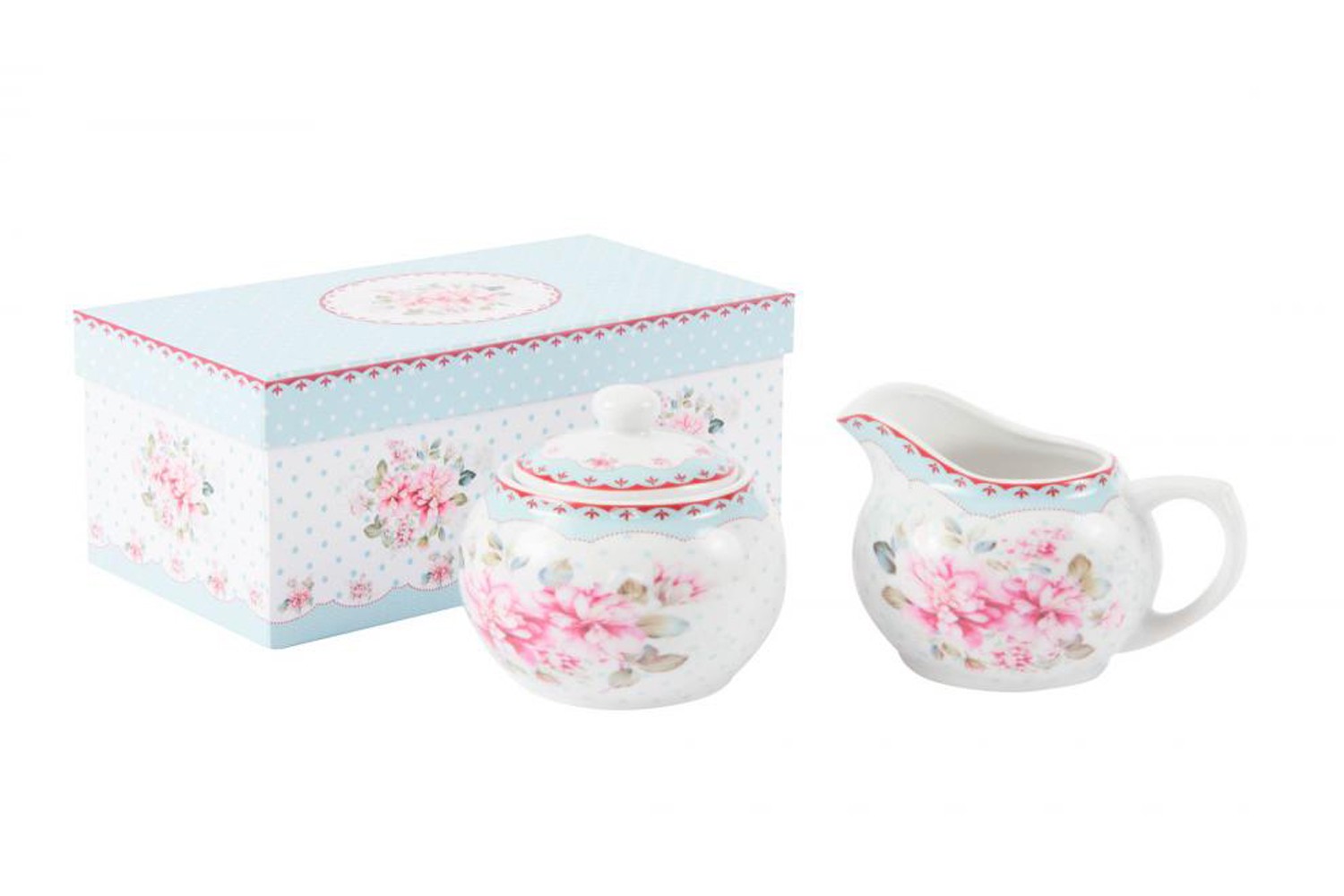 Set di Zucchero e latte in Porcellana + box