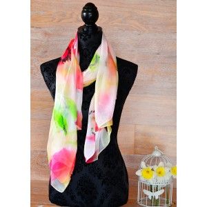 SILK HANDKERCHIEF 100% NATURAL DESIGN VIWIN & SILK, 175X100 CM, NEW 2016