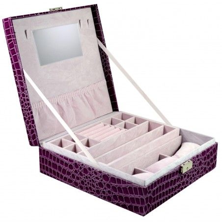 Joyero Morado (26X9X26.5 CM) POLIPIEL