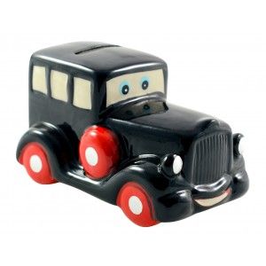 HUCHA COCHE CERÁMICA CON TAPÓN 8X13X7,5