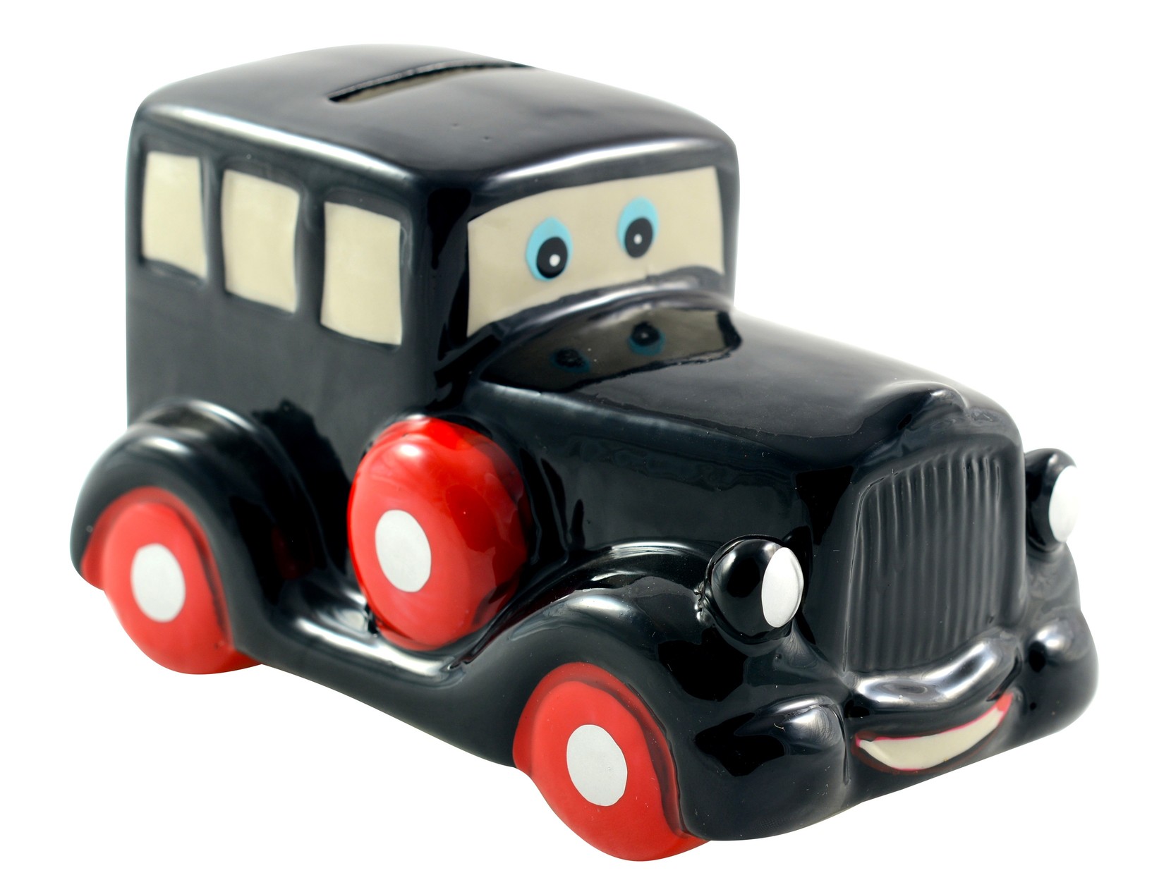 HUCHA COCHE CERÁMICA CON TAPÓN 8X13X7,5