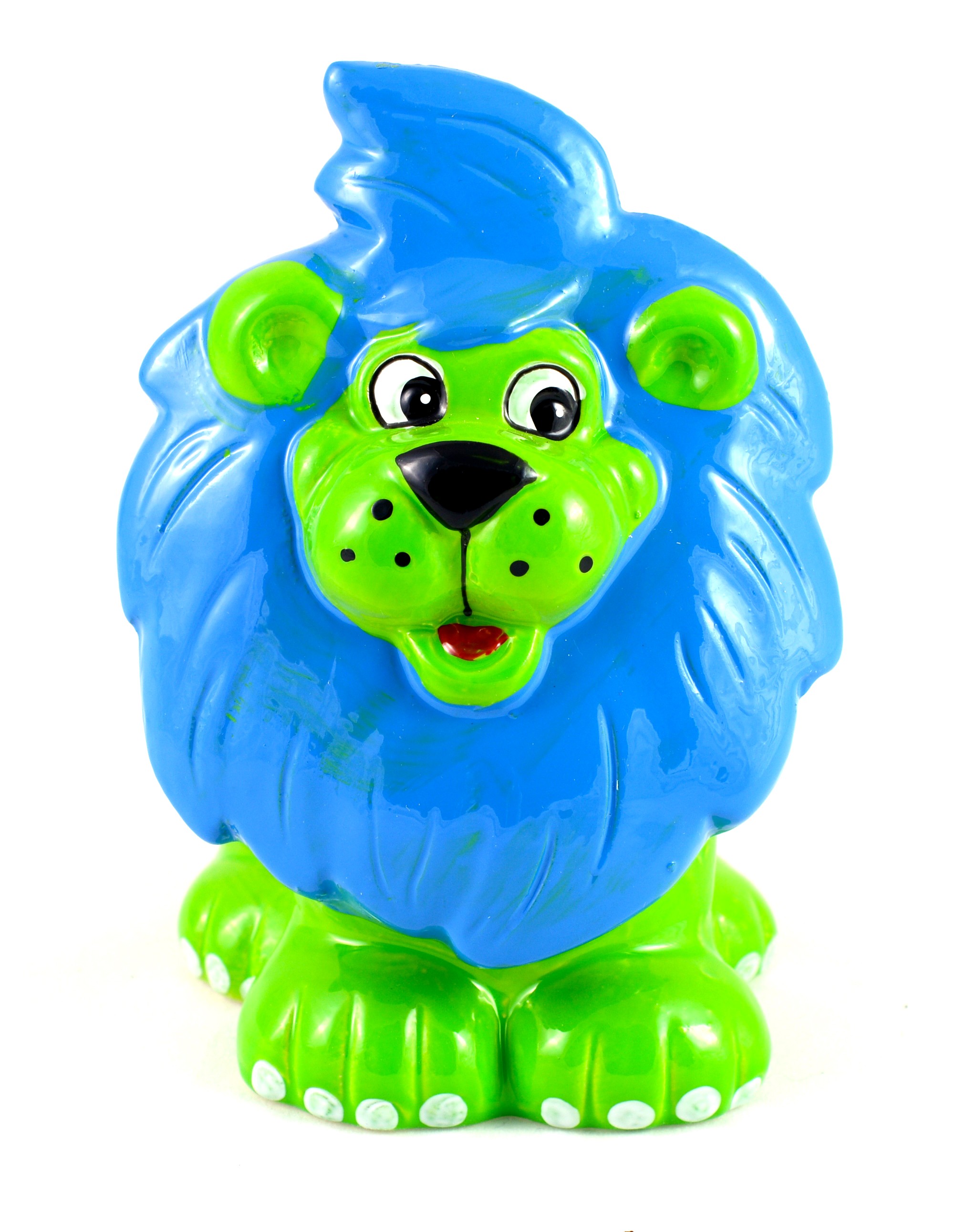 Salvadanaio Bambini di Ceramica leone (12,5x9x9,5 cm) con tappo