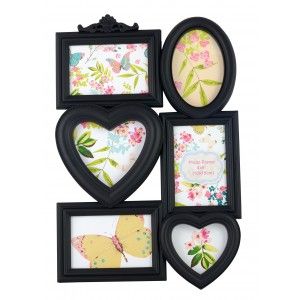 Framework multifotos to hang (47x32 cm) Black Pvc